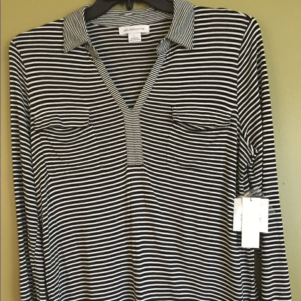 liz Claiborne stripped shirt
